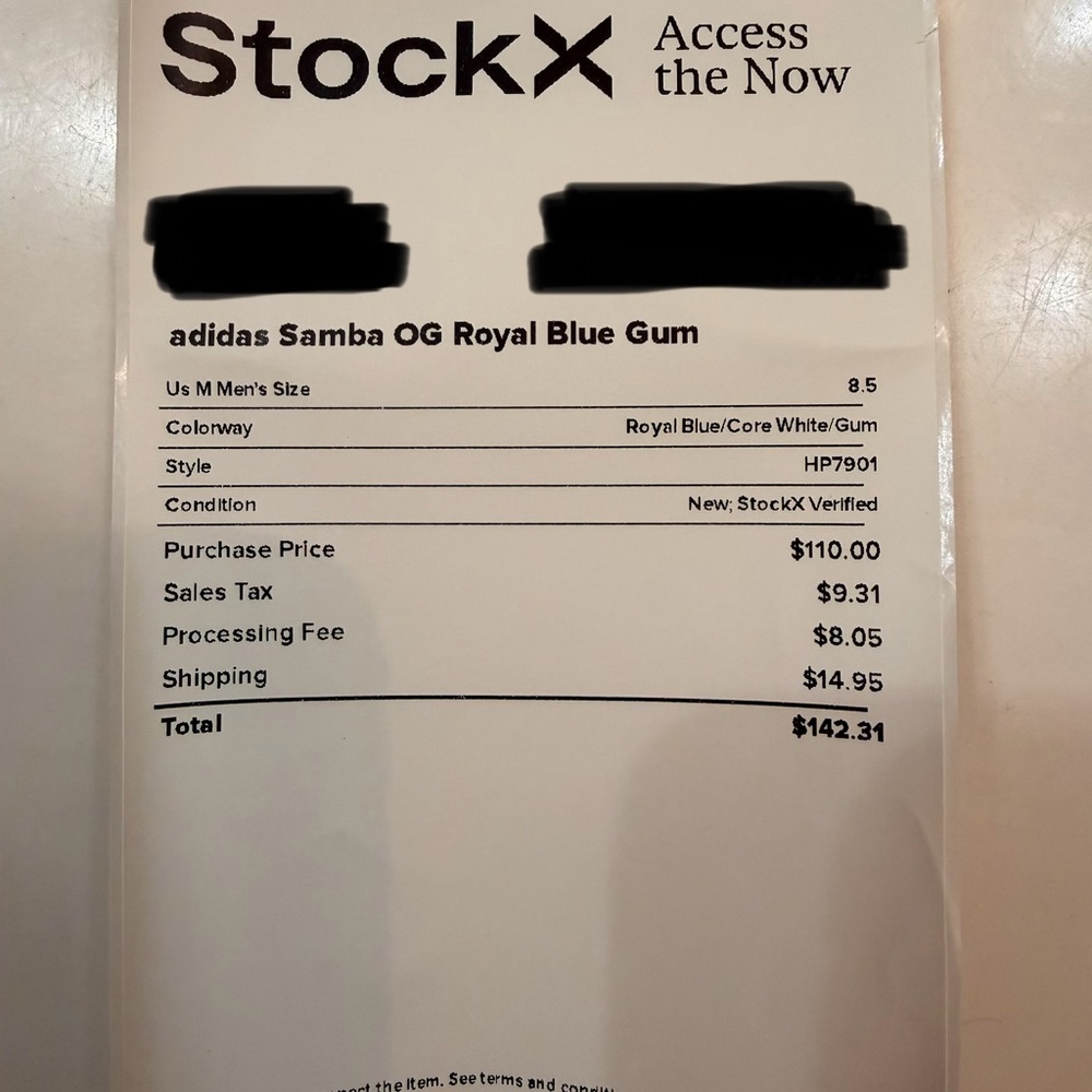 Adidas Men's Royal Blue Samba OG 8.5 - Picture 10 of 10